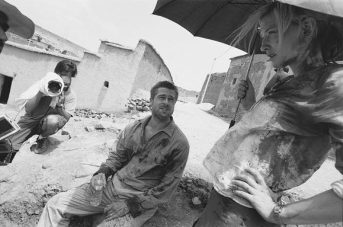 Brad Pitt e Cate Blanchett no set de Babel, Ouarazazate, Marrocos, 2005